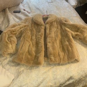 Blonde mink coat